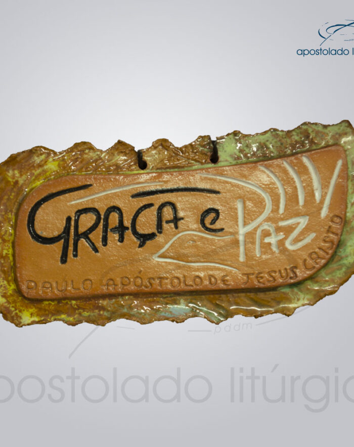 Quadro de Ceramica Graca e Paz 2263 | Apostolado Litúrgico Brasil