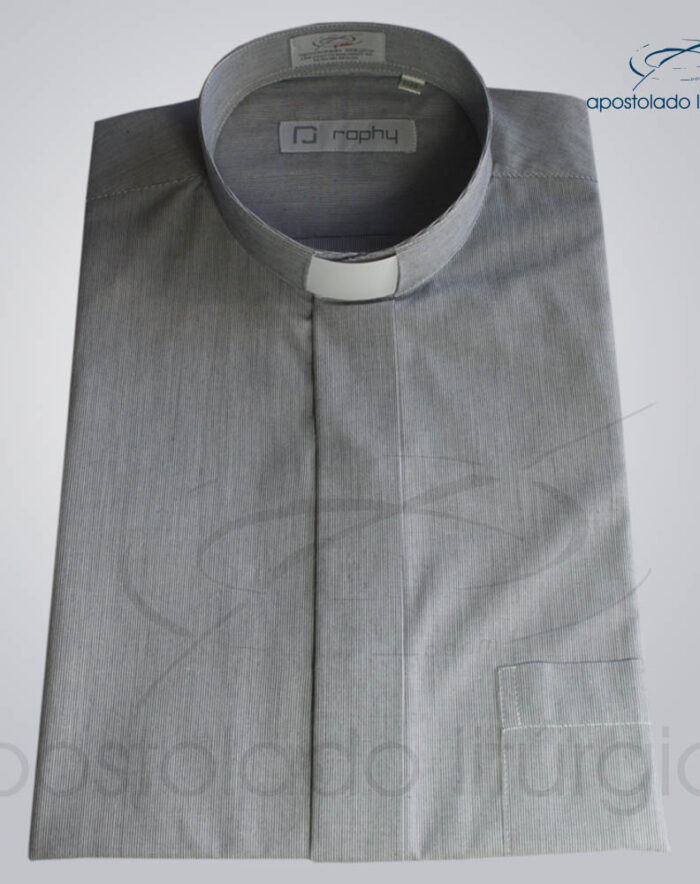 Camisa Algodão Listrada Preta Manga Curta - COD 3501