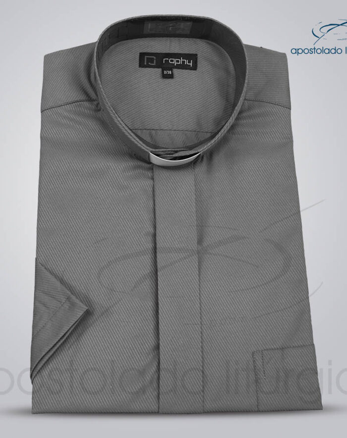 Camisa Cotton Mix Chumbo Manga Curta | Apostolado Litúrgico Brasil