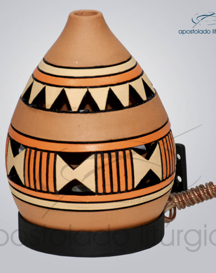 Indicador de Ceramica Grega Parede Medio 15cm Laranja COD 2192 | Apostolado Litúrgico Brasil