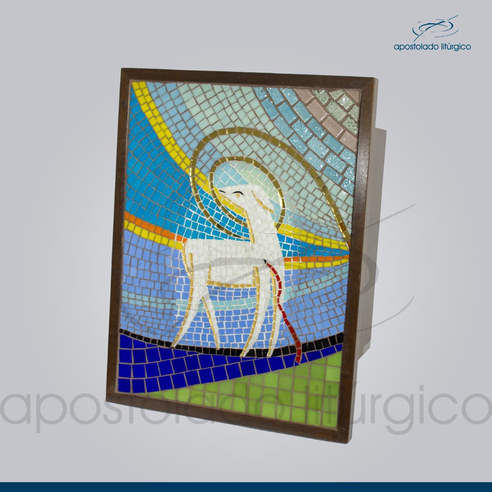 Sacrário Cordeiro Mosaico 48×48×42 cm Frente