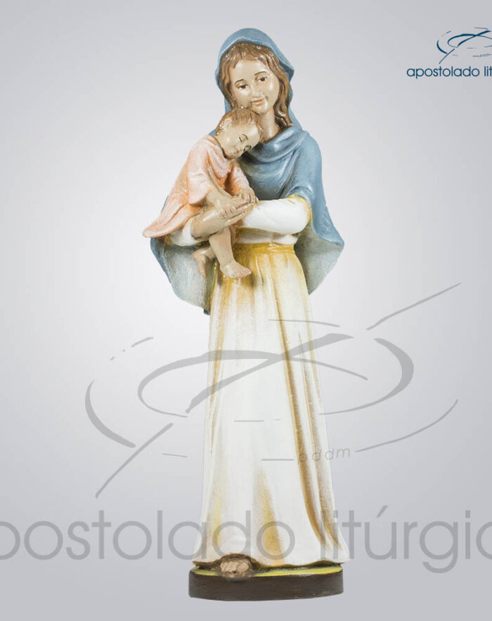 Imagem Maria com Menino 30cm Frente | Apostolado Litúrgico Brasil