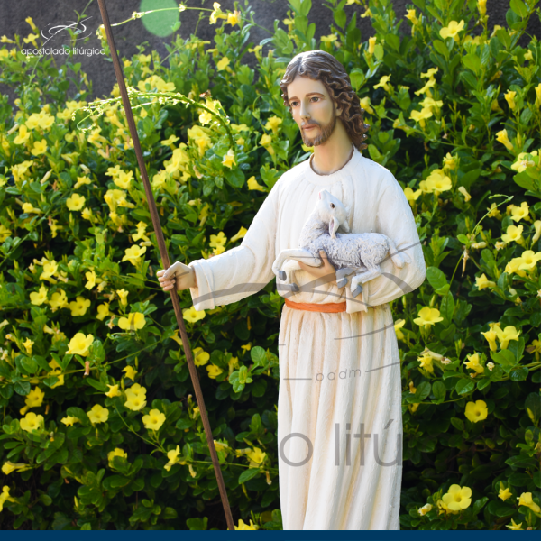 Imagem Bom Pastor 100 cm (112  cm com o Cajado) - Image 2