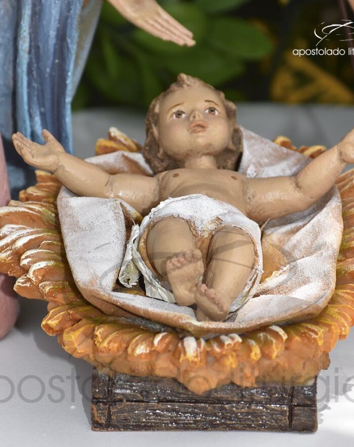 Imagem Sagrada Família do Natal 35 cm detalhe menino COD 4221 | Apostolado Litúrgico Brasil