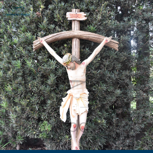 Imagem Cristo Crucificado 100cm com Cruz 200cm