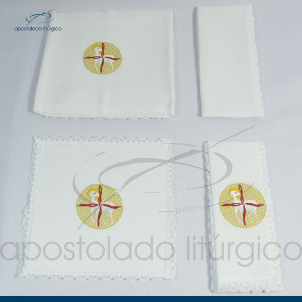 Conjunto para o Altar de algodão Bordado Cordeiro - Image 3